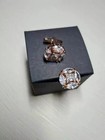 Men s Wedding Cufflinks 3ct Princess Lab Created Diamond 14k Yellow Gold Plated