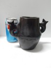 Vintage   Antique Santa Clara Pueblo Dog   Wolf   Coyote Effigy Pottery Bowl Pot