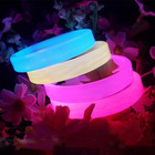 24pcs Glow In The Dark Bracelets 8 Colors Luminous Silicone Wristband Neon Rubbe