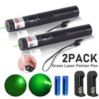 2pcs 9900miles Rechargeable Green Laser Pointer Pen Astronomy Visible Beam Lazer