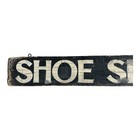 Antique Americana Double Sided Shoe Shine Advertising Trade Sign