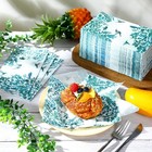 Jetec 200 Count Eucalyptus Disposable Napkins Eucalyptus Hummingbird Guest