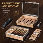 Acrylic Cigar Humidor  Clear Cigar Box With Hygrometer  Humidifier And Cedar    