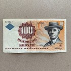 Denmark 100 Kroner Banknote 2000 s Danish Currency Hat Paper Money