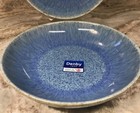 Large Pasta Bowls Denby Blue Speckle Set Of 2 Made In England 8 5 Inch New