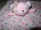 Dreamgro Pink Floral Bear Plush Baby Security Blanket Activity Toy Lovey