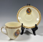 King George Vi Queen Elizabeth Ii 1937 Coronation Tea Cup Saucer Set Of 4