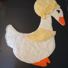 Vintage Mother Goose Quilted Wall Hanging Eyelet Gingham White Yellow 31x39