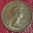 High Grade Xf 1954 South Africa 1d One Penny Coin-apr318