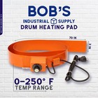 Bisupply   Silicone Heater Pad Electric Heat Wrap For Barrel 120v 1200w     3x70   