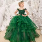 Flower Girl Dresses For Wedding Beads Formal Wear Ruffles Communion Dress