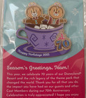 2025 Disneyland 70th Gingerbread Chip N Dale In Teacup Cast Working Day Lr Pin