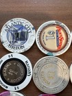 Vintage Lot Of 12 Casino Gaming Poker Chips Las Vegas Atlantic City Rare Inv P7