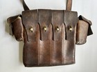 Swedish K Brown Leather Magazine Pouch For Carl Gustav M 45 Ammo Bag Wwii Era