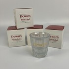 Set Of 4 Dewar s White Label Blended Scotch Whisky Rocks Glasses Sealed W box