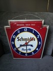 Rare Vintage Schmidt   s Beer Light Clock