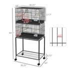 Double Stackable Bird Cage With Stand For Canaries  Lovebirds Finches
