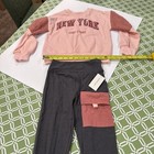 Girls Size 6 Madden Girl Top Bottom Set New York Nwt Sweatshirt And Leggings