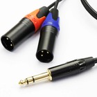 Trs 1 4 Male To Dual Xlr Male Microphones Stereo Splitter Adapter Y Cable Us