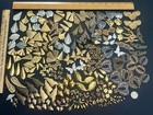 1 Lb   Vintage   New Metal Stampings Brass Gold Silver Tone Jewelry Findings Lot