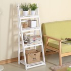 4 Tier Ladder Shelf Stand Storage Rack Vintage Bookshelf Bookcase Plant Flower