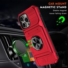 For Iphone 15 Pro Max 14 Plus 13 Rugged Case With Magnetic Stand   Card Holder