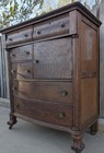 Antique Victorian Tiger Oak Chest Of Drawers Claw Feet Continental Furniture Co 
