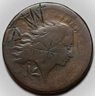 1793 Wreath Large Cent  s-9   Vine And Bars Edge - Engraved