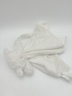 Carter White Lamb Lovey Security Blanket Baby Nursery Plush Toy Pacifier Holder