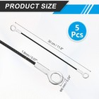 6mm X 30cm Lanyard Cable 5 Pcs Stainless Steel Eyelets Ended Wire Rope Black