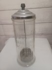 Vintage Barbicide Glass Container Germicide Disinfectant Barber Jar 11   