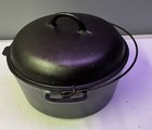 Favorite Piqua Ware  8 Cast Iron Dutch Oven With High Dome Lid