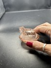 Pink Cow On Nest Mini Glass Salt Cellar Dish