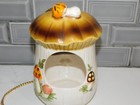 Vtg Sears Merry Mushroom Hanging Bird Feeder Planter 70 s  nice