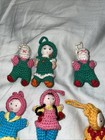 Vintage And Memories   11 Collectible 2    Inch Crochet Dolls   Very Cute 