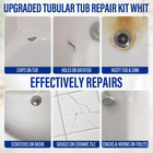 Tub Repair Kit White  Bathtub Repair Kit For Enamel  Fiberglass  Acrylic  Porcel
