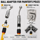 Stainless Steel Drywall Angle Head Ball Adapter For Painter Extension Poles