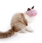 Nip Breathable Mesh Cat Muzzle Prevents Cats From Biting Chewing  Pink  Large