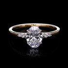 1 20 Ct Vs White Oval   Round Cut Labgrown Diamond Solitaire Ring   14k Gold