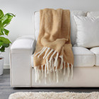 Ikea Ekkronmal Throw Blanket Mustard Yellow 51x67   Soft  New