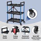 Workpro 3-tier Collapsible Service Cart 210 Lbs Foldable Utility Service Cart Us