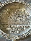 1935 Launching Uss Cushing Uss Perkins Puget Sound Navy Yard Brass Trench Art
