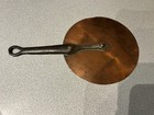 Antique French Copper Pan Lid With Cast Iron Handle