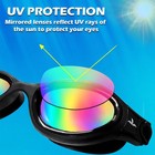 Mirrored Swimming Goggles Anti Fog Comfortable Uv Protection Adult Swim Glasses