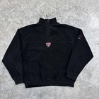 Pga Tour Pullover Mens Xl Black Fleece Quarter Zip Partners Club Life Golf