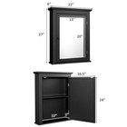 Bathroom Mirror Cabinet Wall Mounted Adjustable Shelf Medicine Black