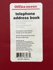 Office Depot Red Vinyl Ringbound Telephone Address Book 6 5  X 9  New