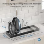Expandable Pot   Pan Organizer For Cabinet  10 Adjustable Dividers