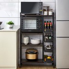 Rolling Kitchen Island Trolley Cart Storage Shelf Drawers Basket Anti-collision