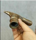 Victorian Old Bronze Hand Carved Eagle Statue Antique Cane Walking Stick Head